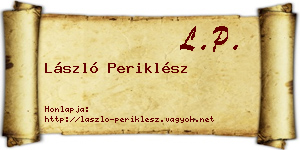 László Periklész névjegykártya